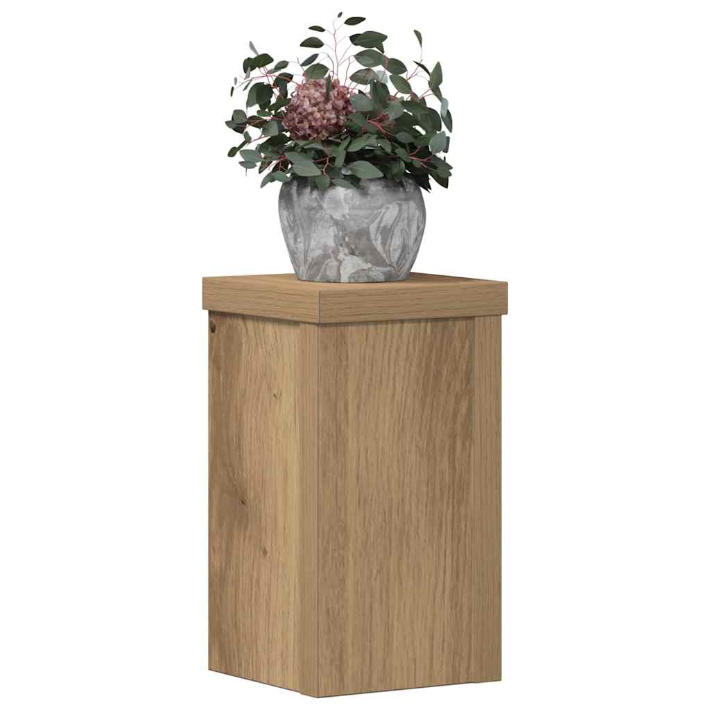 Supporti per Piante 2 pz Rovere 10x10x18 cm in Multistrato