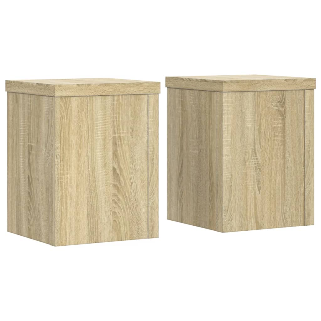 Supporti per Piante 2 pz Rovere 15x15x20 cm in Multistrato