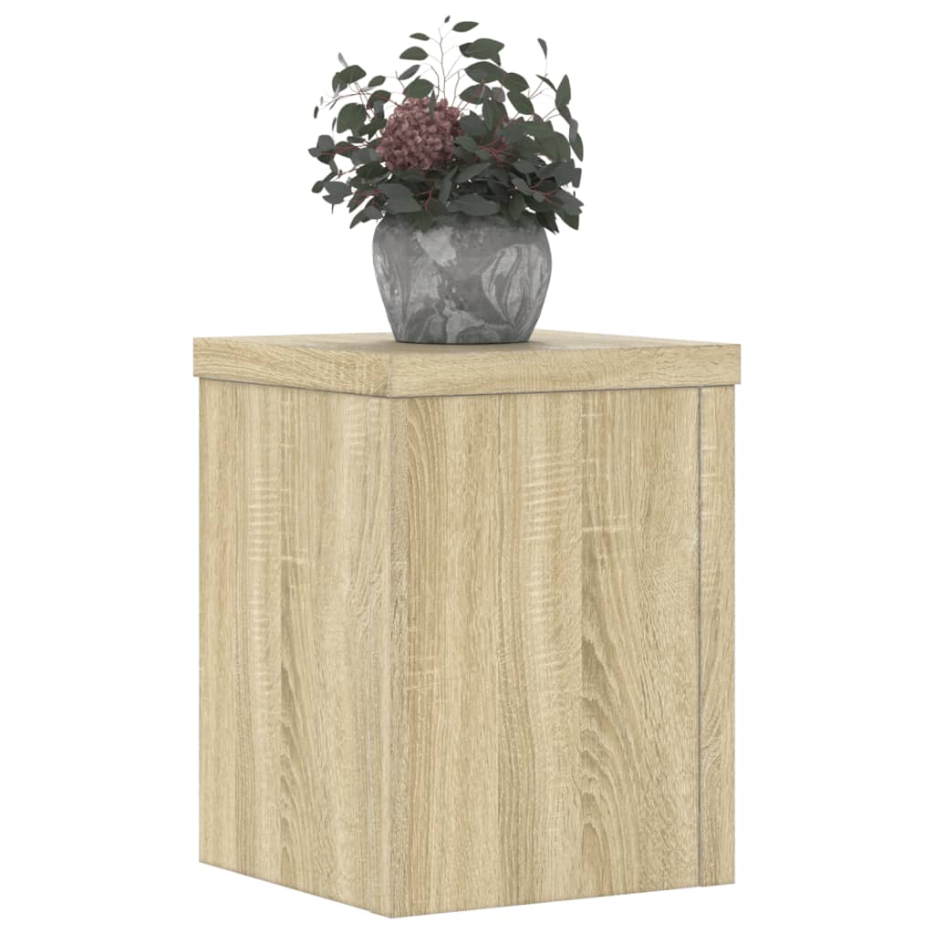 Supporti per Piante 2 pz Rovere 15x15x20 cm in Multistrato