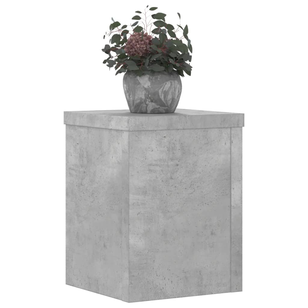 Supporti per Piante 2 pz Grigio 15x15x20 cm Legno Multistrato