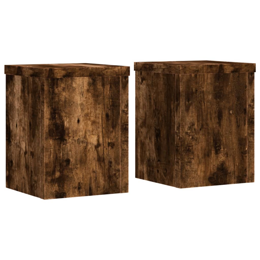 Supporti per Piante 2 pz Rovere 15x15x20 cm Legno Multistrato