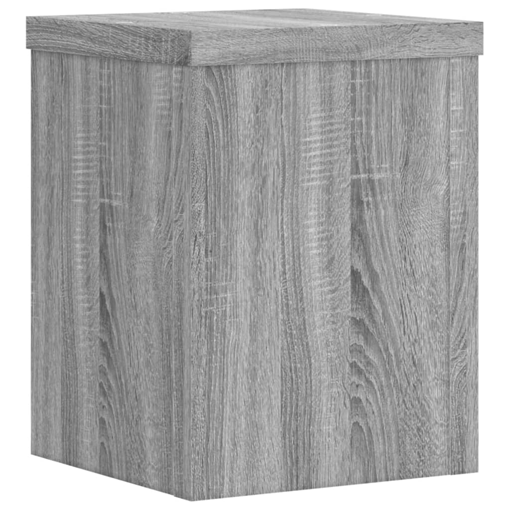 Supporti per Piante 2 pz Grigio 15x15x20 cm in Multistrato