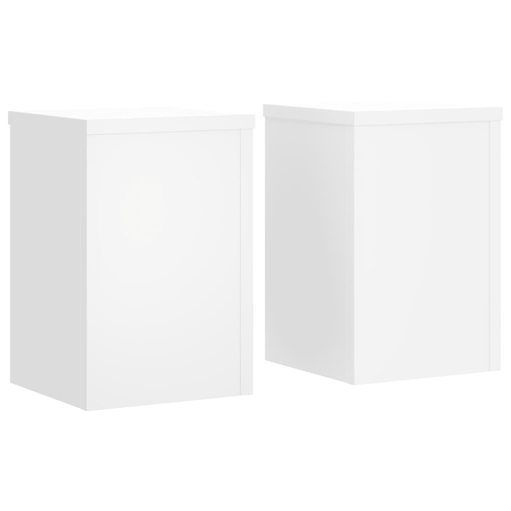 Supporti per Piante 2 pz Bianchi 20x20x30 cm Legno Multistrato