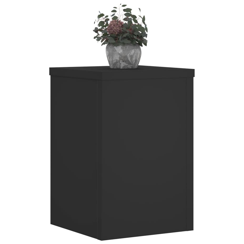 Supporti per Piante 2 pz Neri 20x20x30 cm Legno Multistrato
