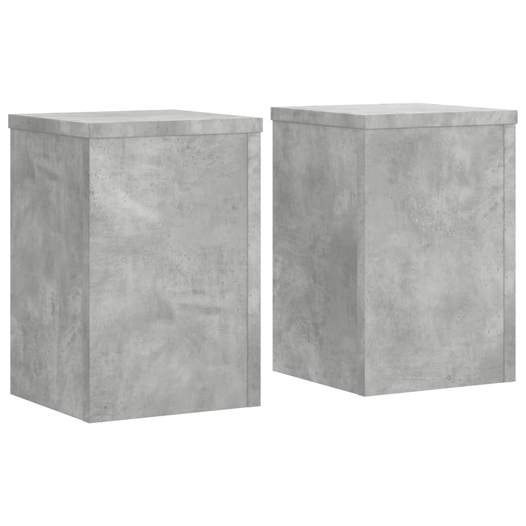 Supporti per Piante 2 pz Grigio 20x20x30 cm Legno Multistrato