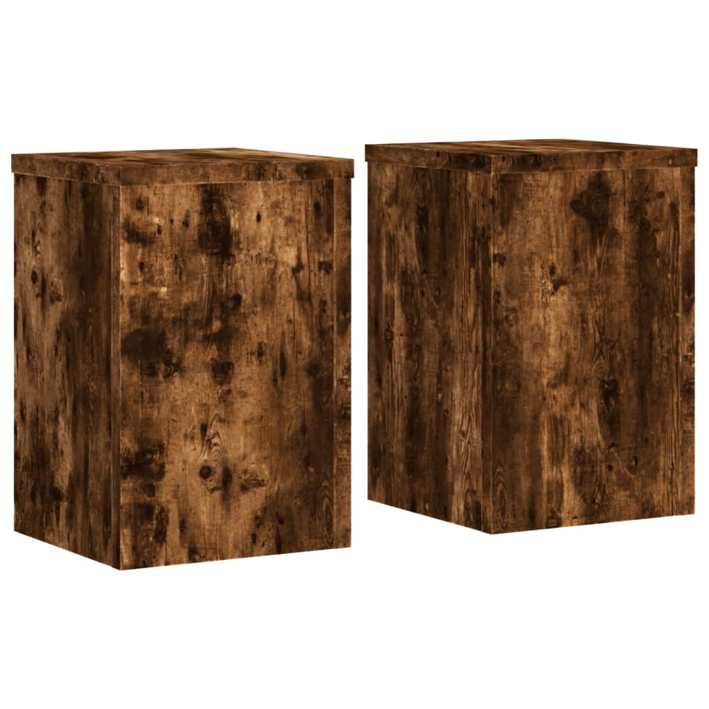 Supporti per Piante 2 pz Rovere 20x20x30 cm Legno Multistrato