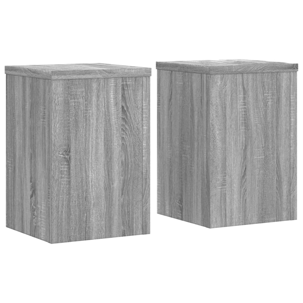 Supporti per Piante 2 pz Grigio 20x20x30 cm in Multistrato