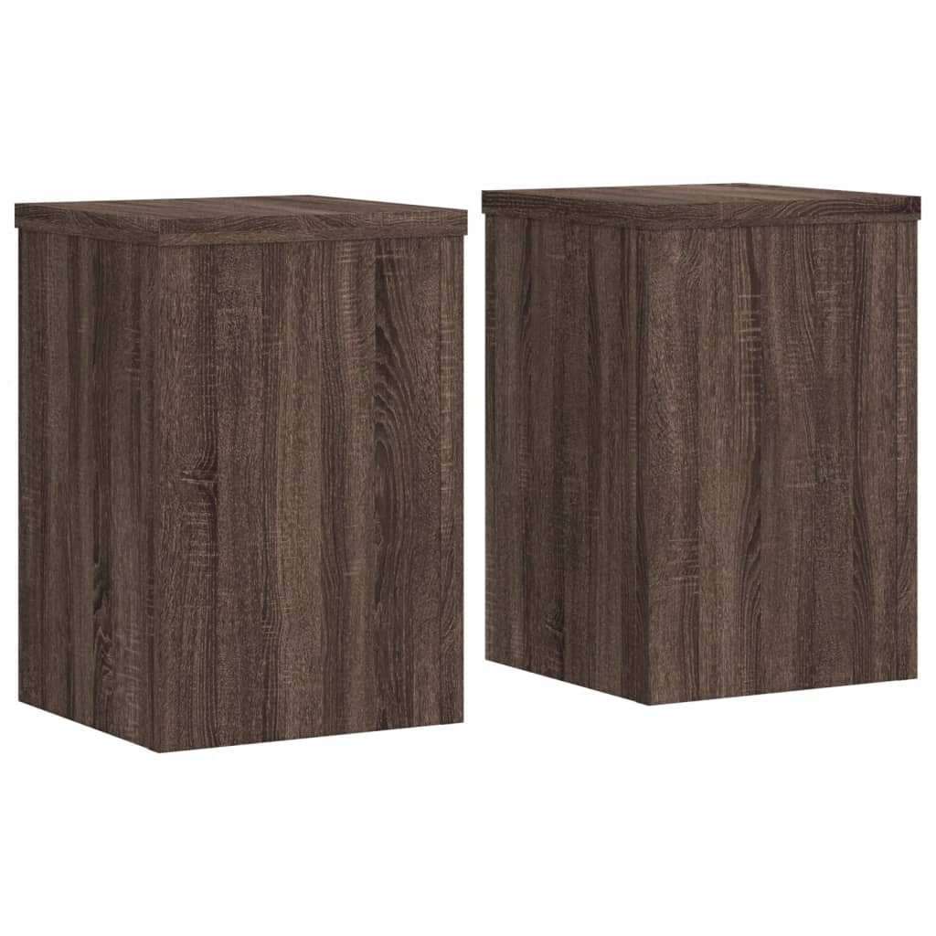 Supporti per Piante 2 pz Marrone 20x20x30 cm Legno Multistrato