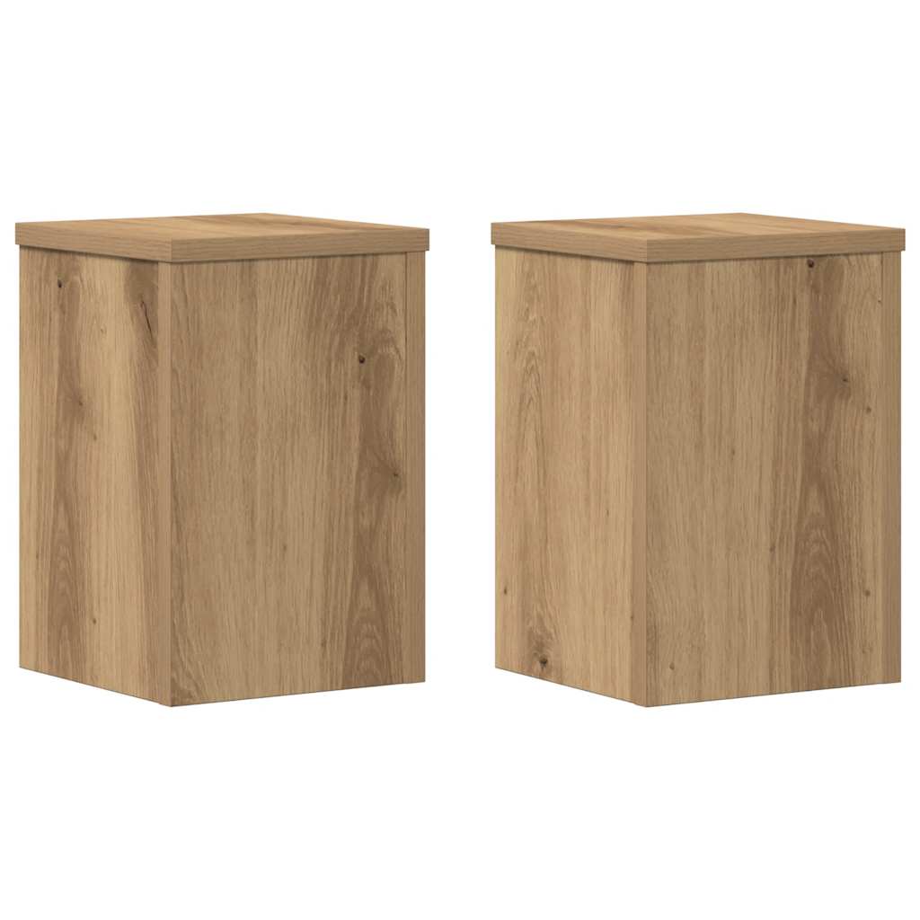 Supporti per Piante 2 pz Rovere 20x20x30 cm in Multistrato