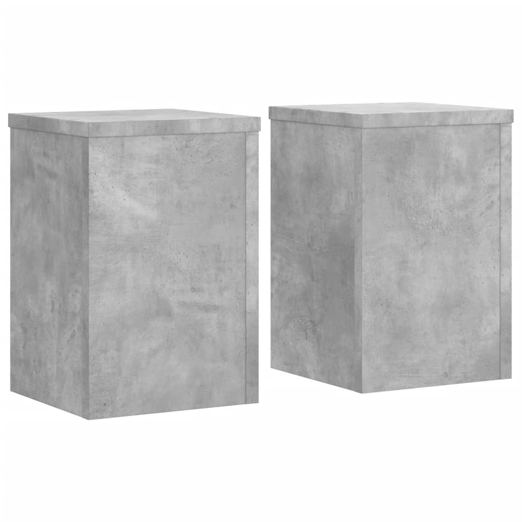 Supporti per Piante 2 pz Grigio 25x25x35 cm Legno Multistrato