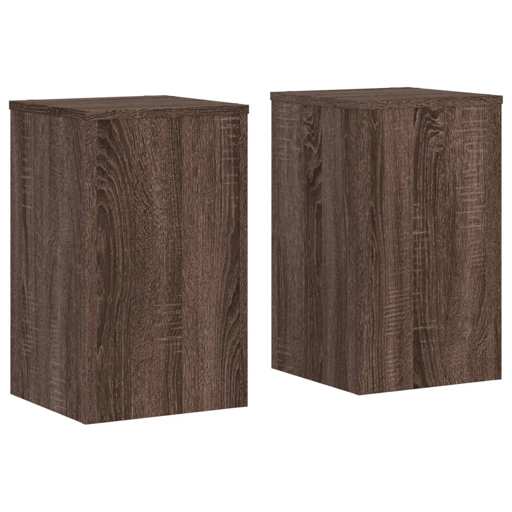 Supporti per Piante 2 pz Marrone 30x30x50 cm Legno Multistrato