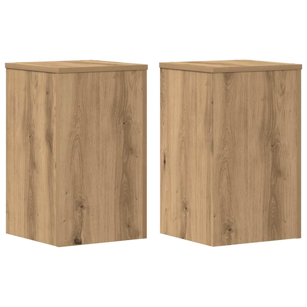 Supporti per Piante 2 pz Rovere 30x30x50 cm in Multistrato
