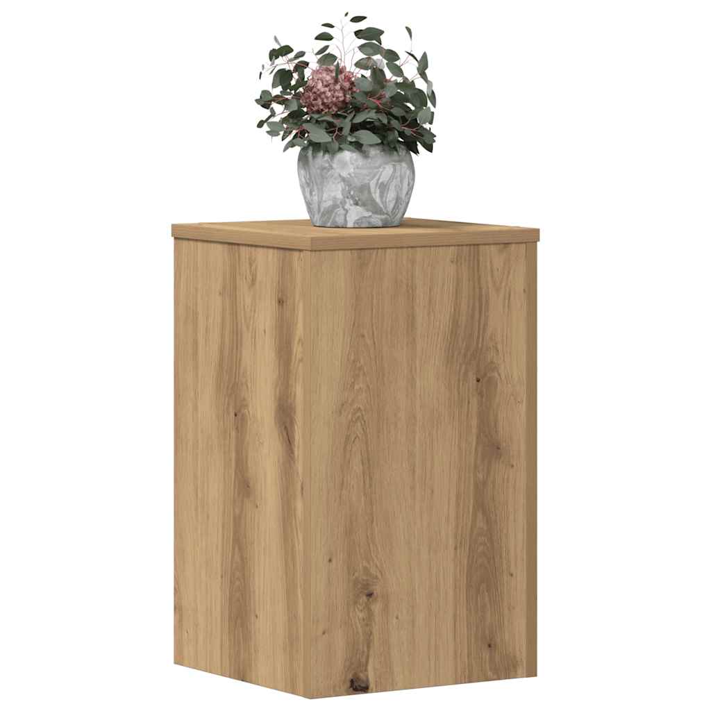 Supporti per Piante 2 pz Rovere 30x30x50 cm in Multistrato