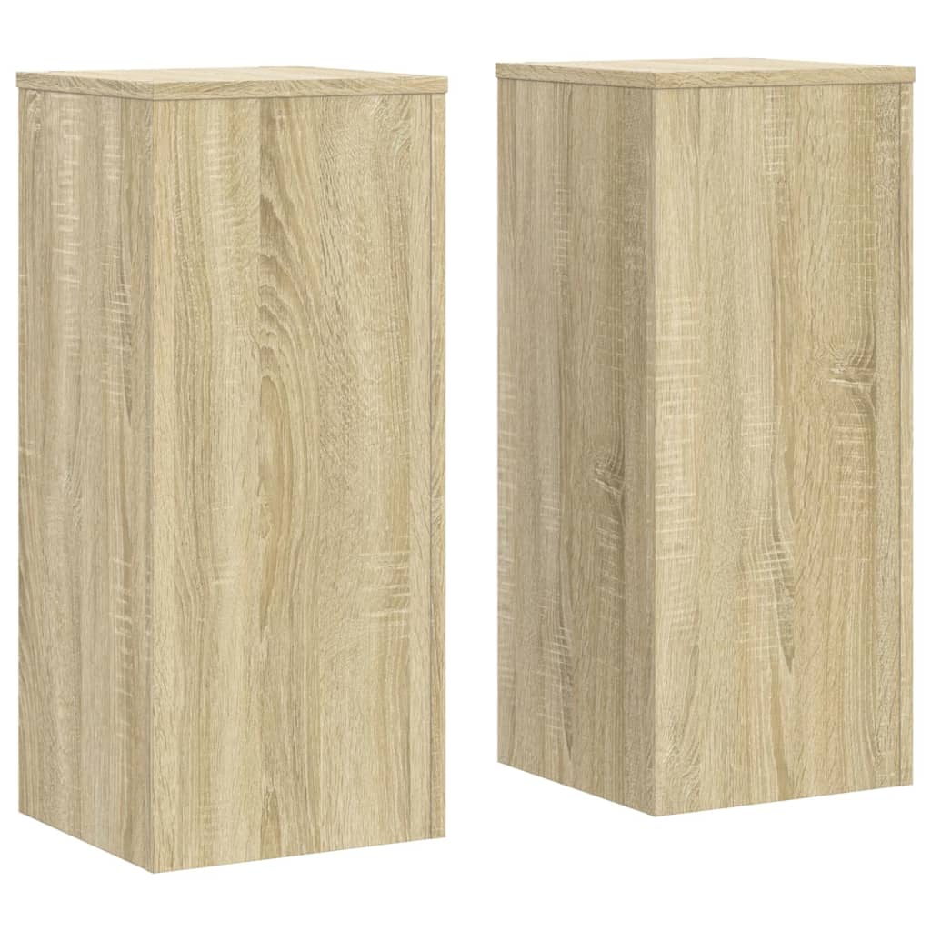 Supporti per Piante 2 pz Rovere 30x30x70 cm in Multistrato
