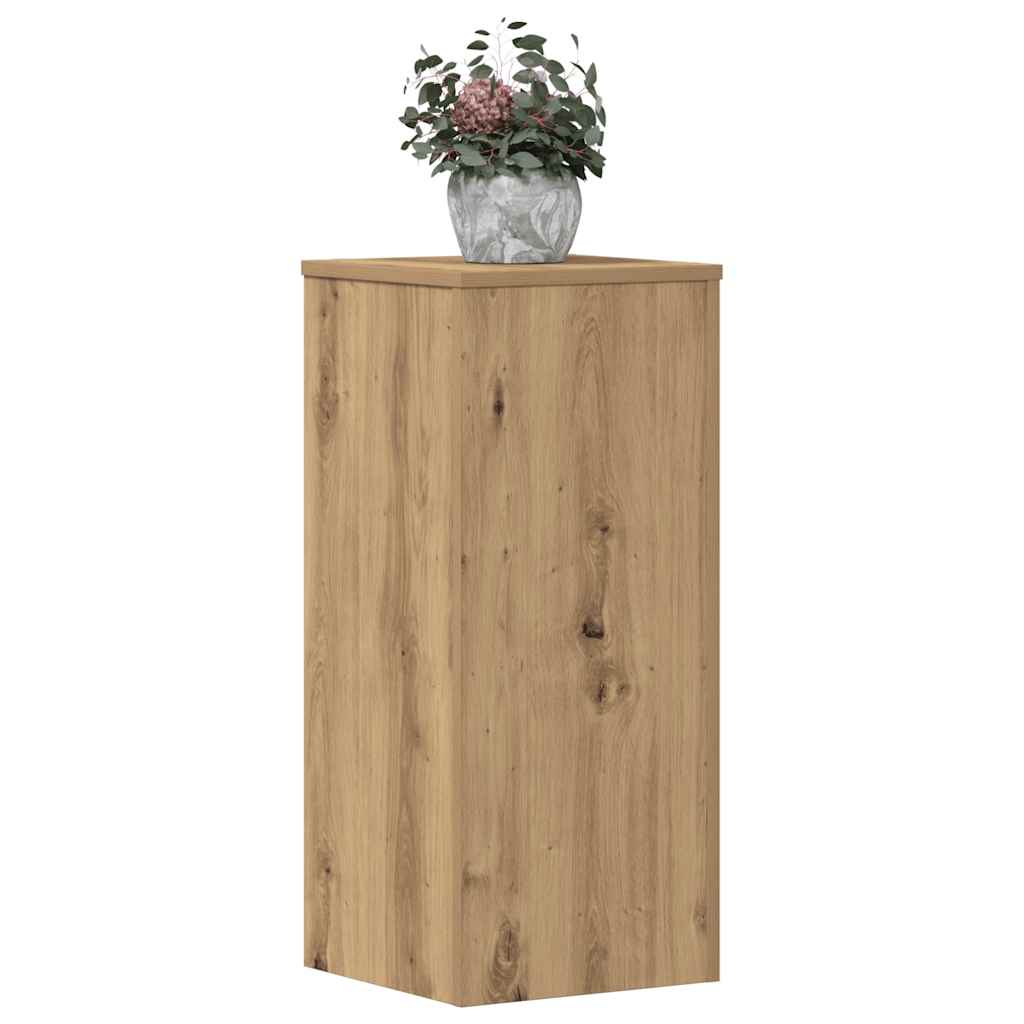 Supporti per Piante 2 pz Rovere 30x30x70 cm in Multistrato