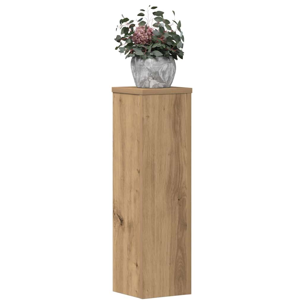 Supporti per Piante 2 pz Rovere 17x17x60 cm in Multistrato