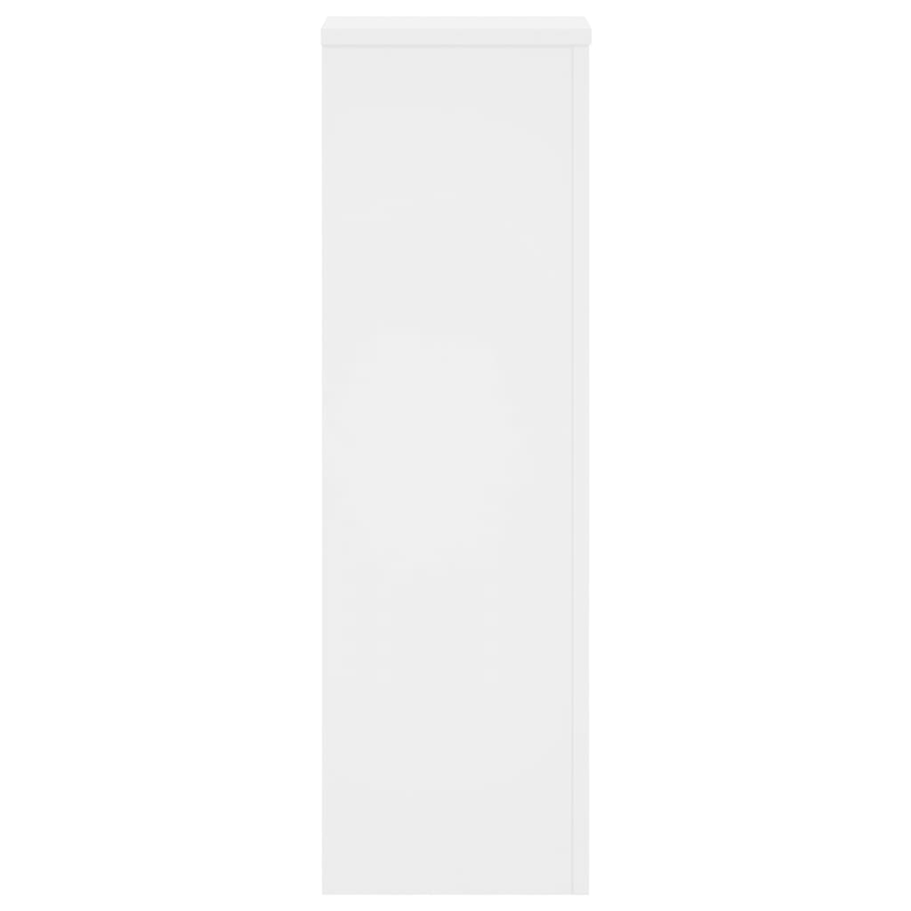Supporti per Piante 2 pz Bianchi 25x25x80 cm Legno Multistrato