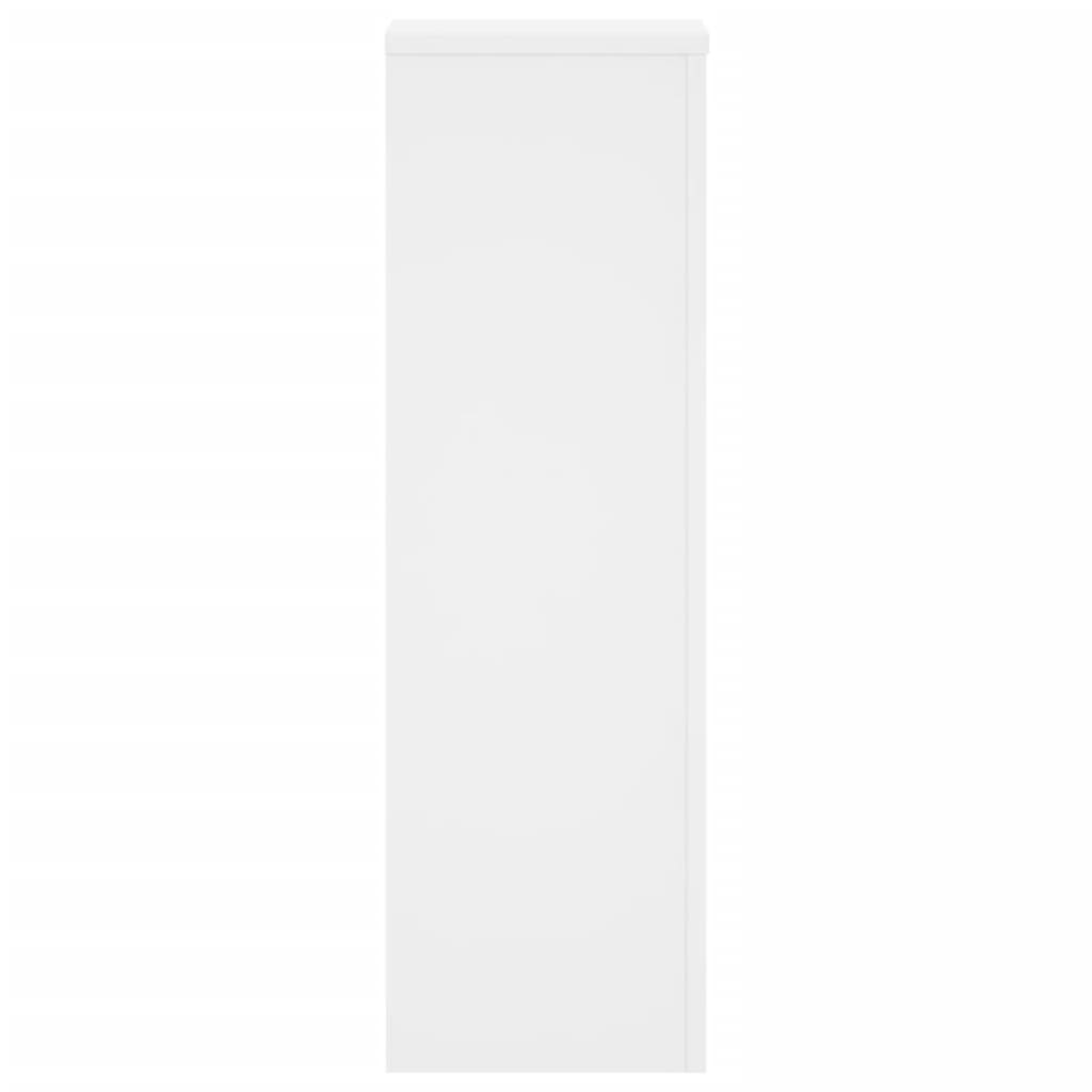 Supporti per Piante 2 pz Bianchi 25x25x80 cm Legno Multistrato