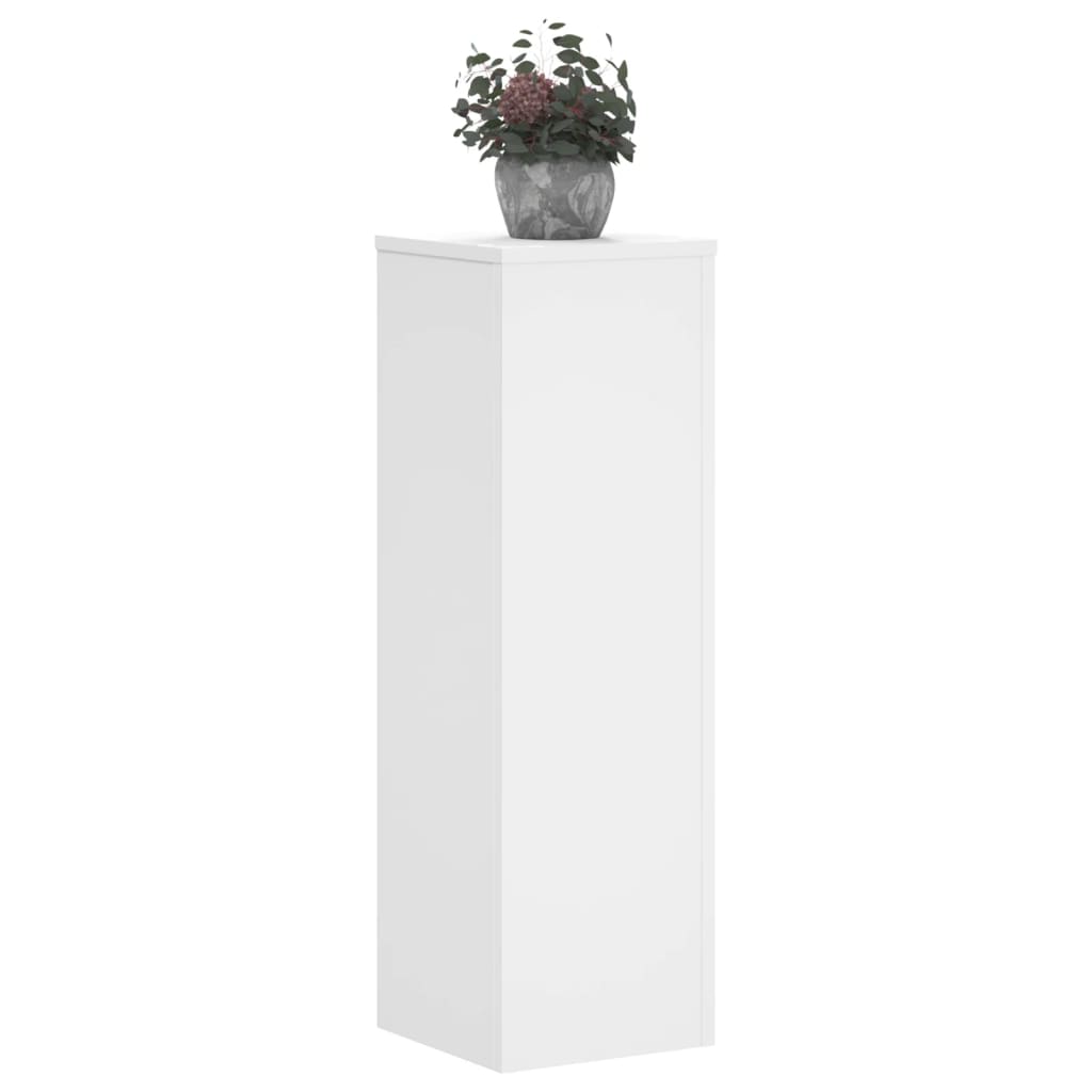 Supporti per Piante 2 pz Bianchi 25x25x80 cm Legno Multistrato