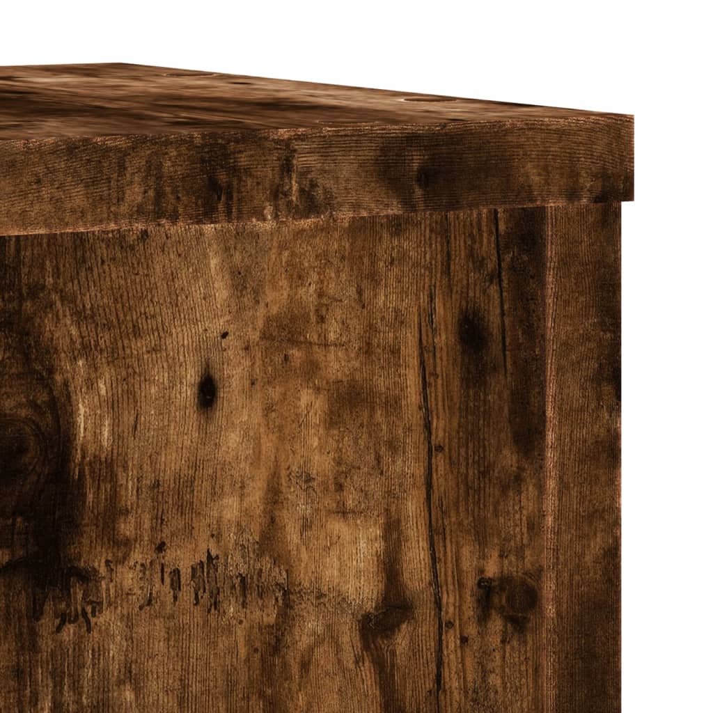 Supporti per Piante 2 pz Rovere 25x25x80 cm Legno Multistrato