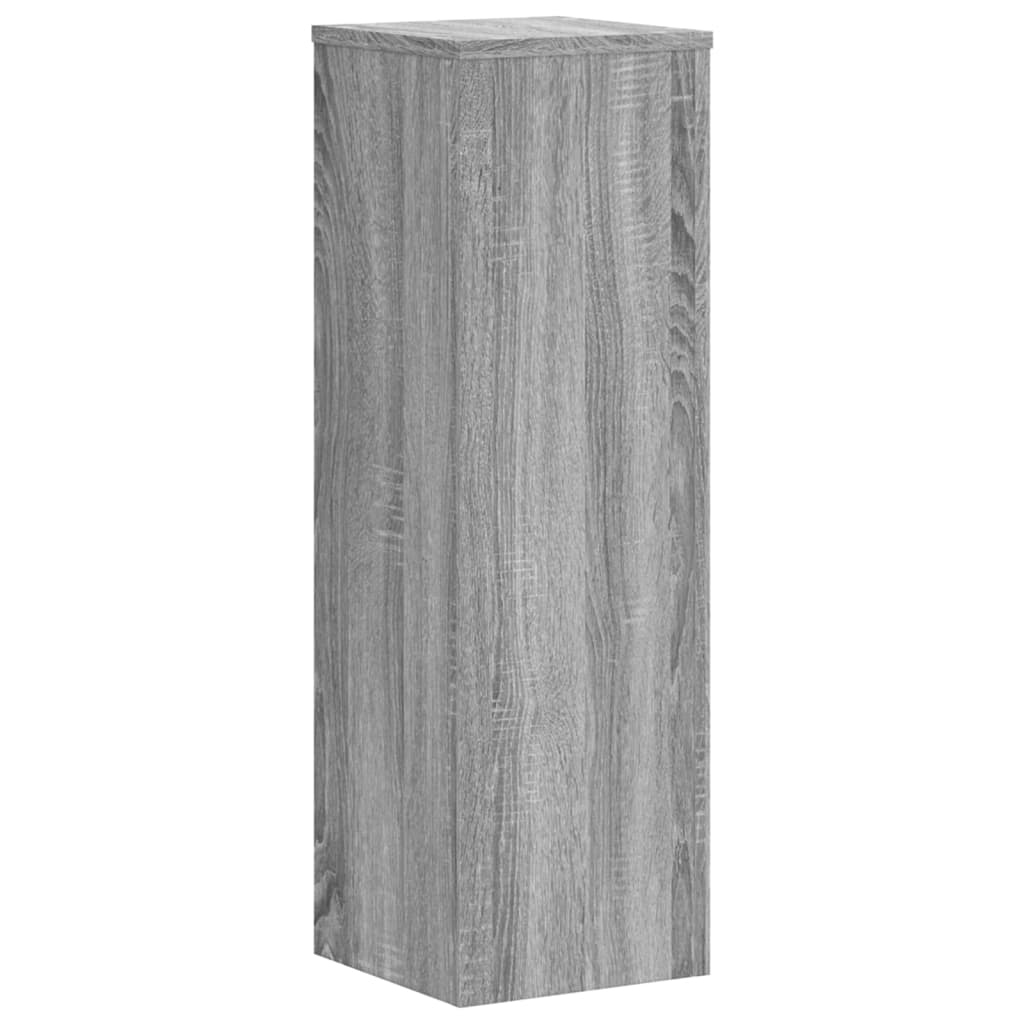 Supporti per Piante 2 pz Grigio 25x25x80 cm in Multistrato