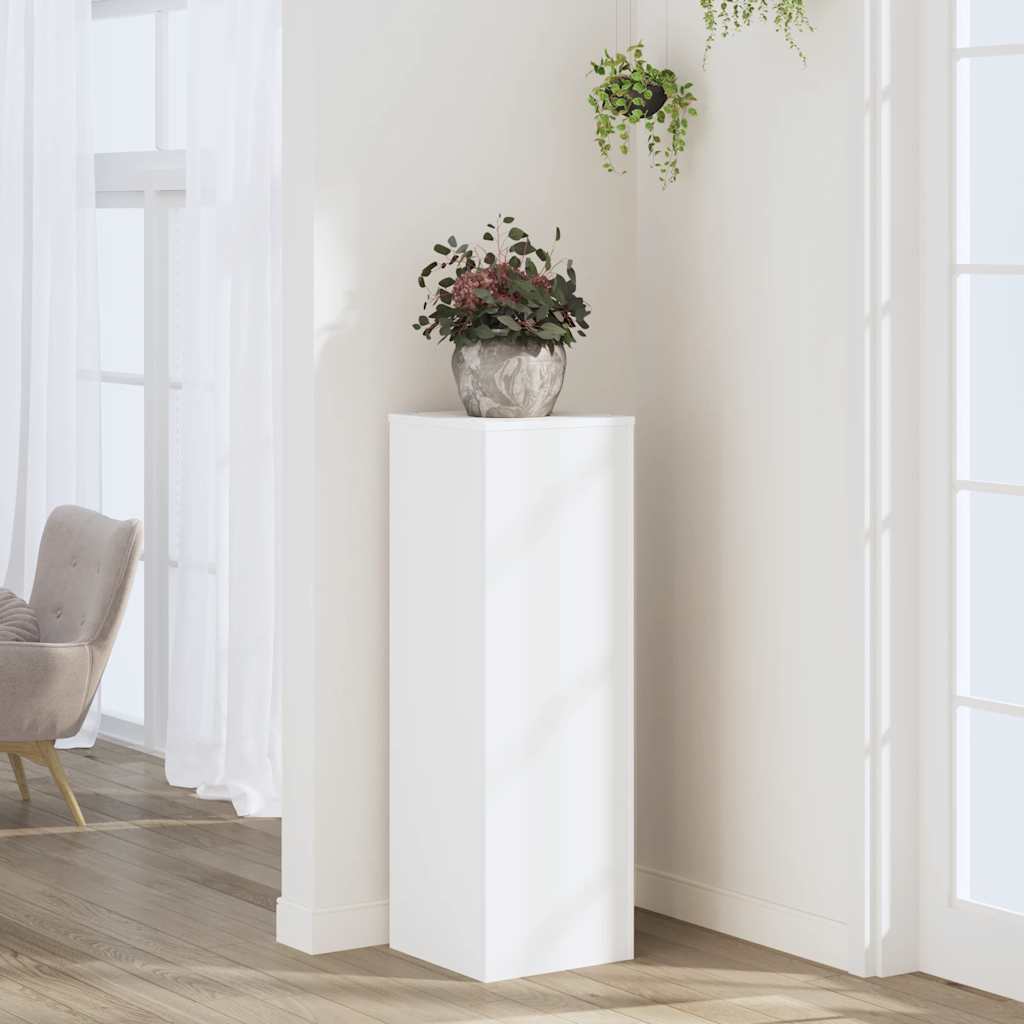 Supporto per Piante Bianco 33x33x100 cm in Truciolato