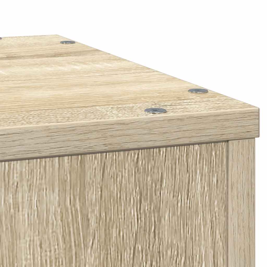 Supporto per Piante Rovere Sonoma 33x33x100cm Legno Multistrato