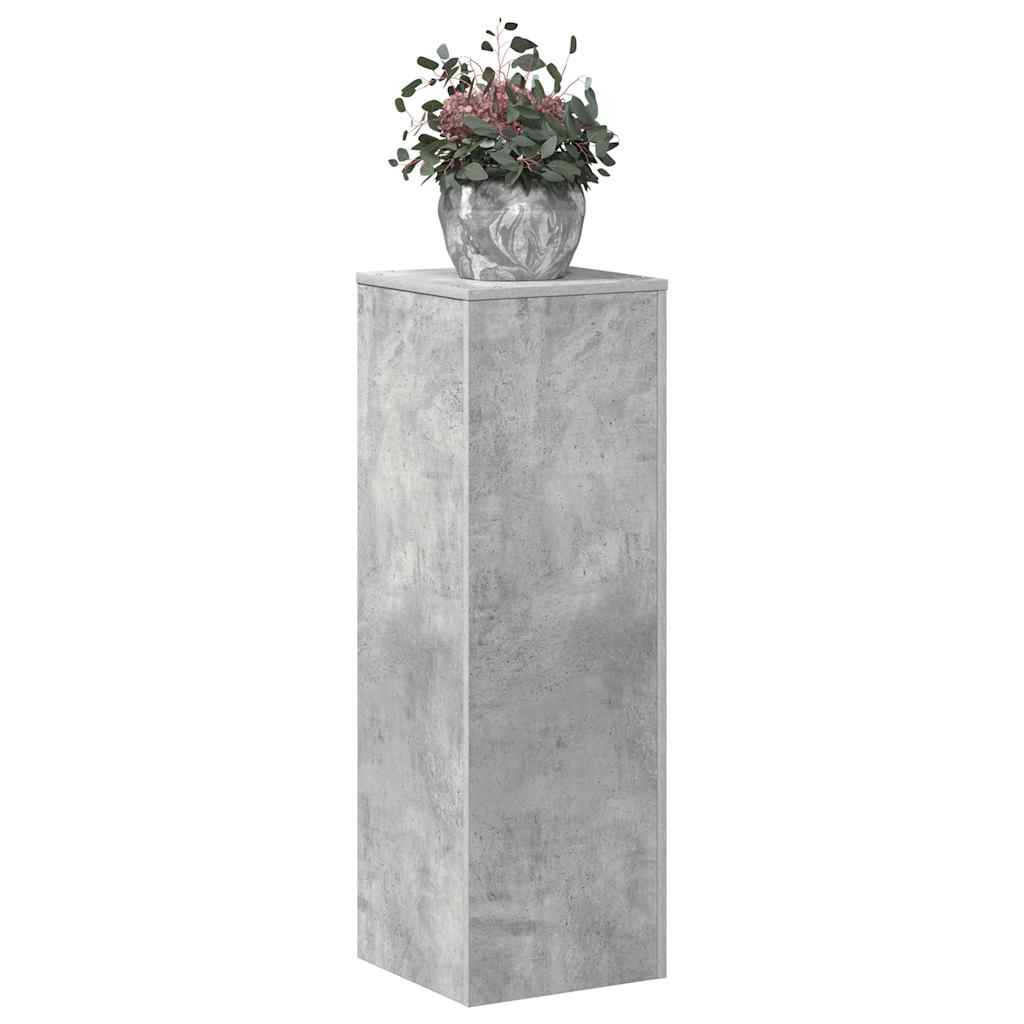 Supporto per Piante Grigio 33x33x100 cm in Truciolato