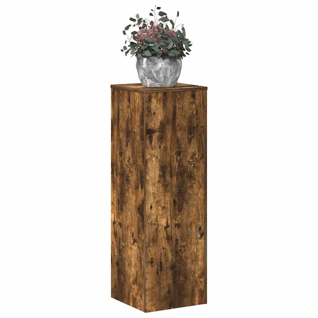 Supporto per Piante Rovere Fumo 33x33x100 cm in Truciolato