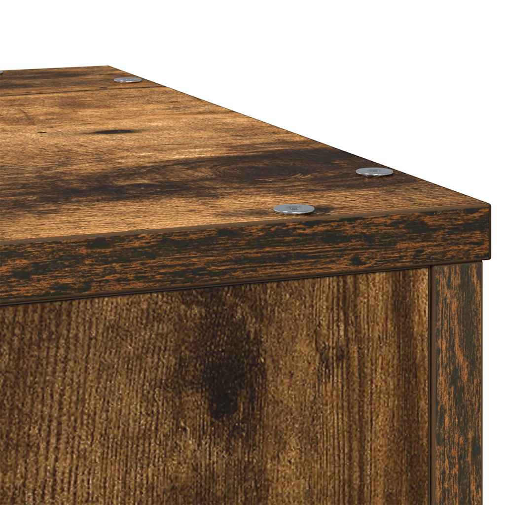 Supporto per Piante Rovere Fumo 33x33x100 cm in Truciolato
