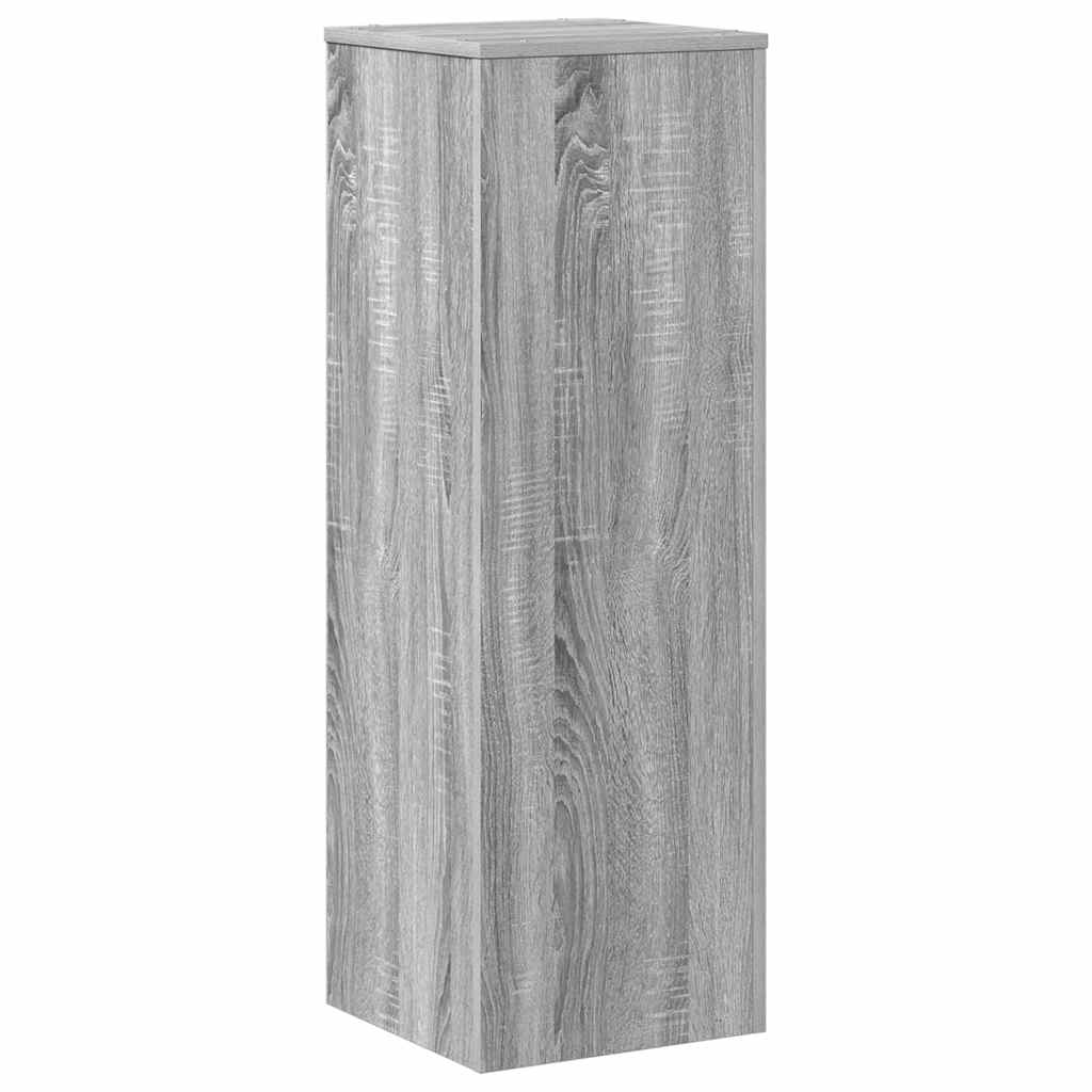 Supporto per Piante Grigio Sonoma 33x33x100 cm in Truciolato