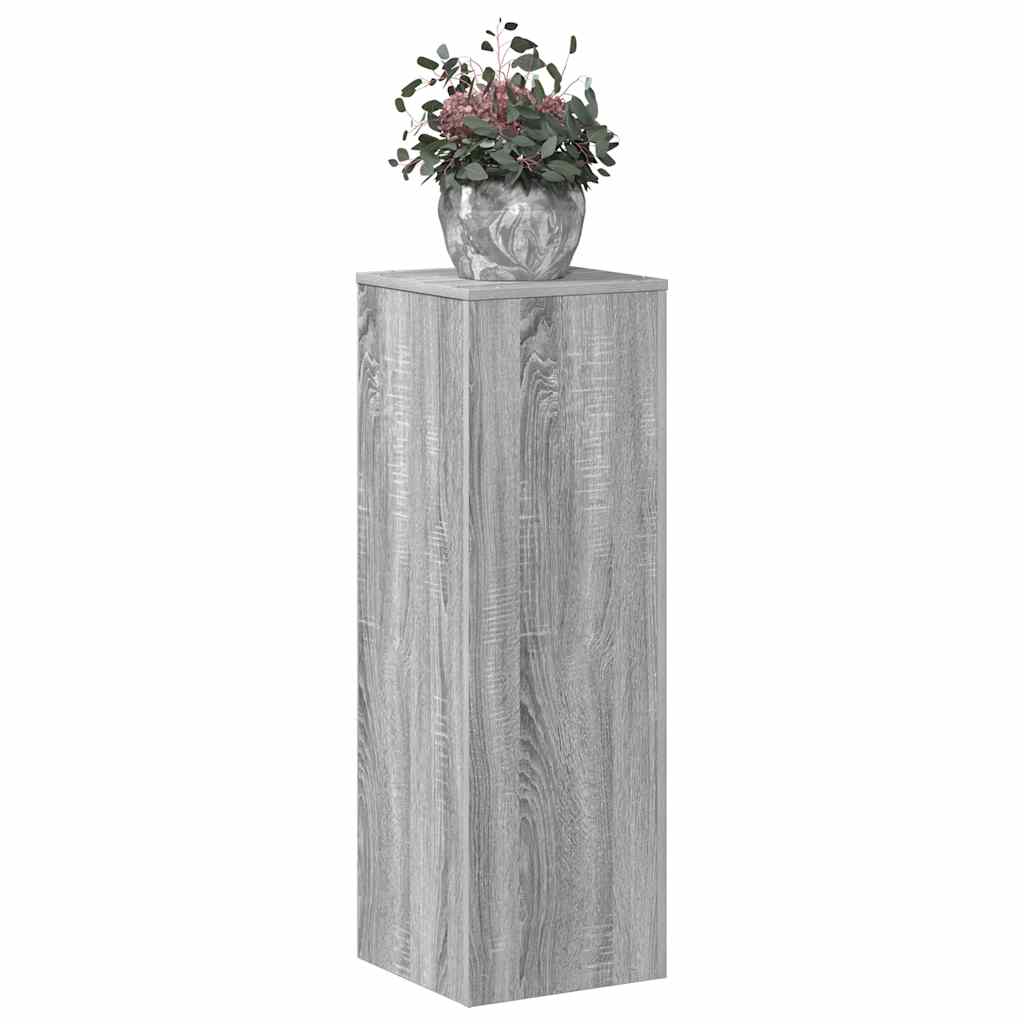 Supporto per Piante Grigio Sonoma 33x33x100 cm in Truciolato