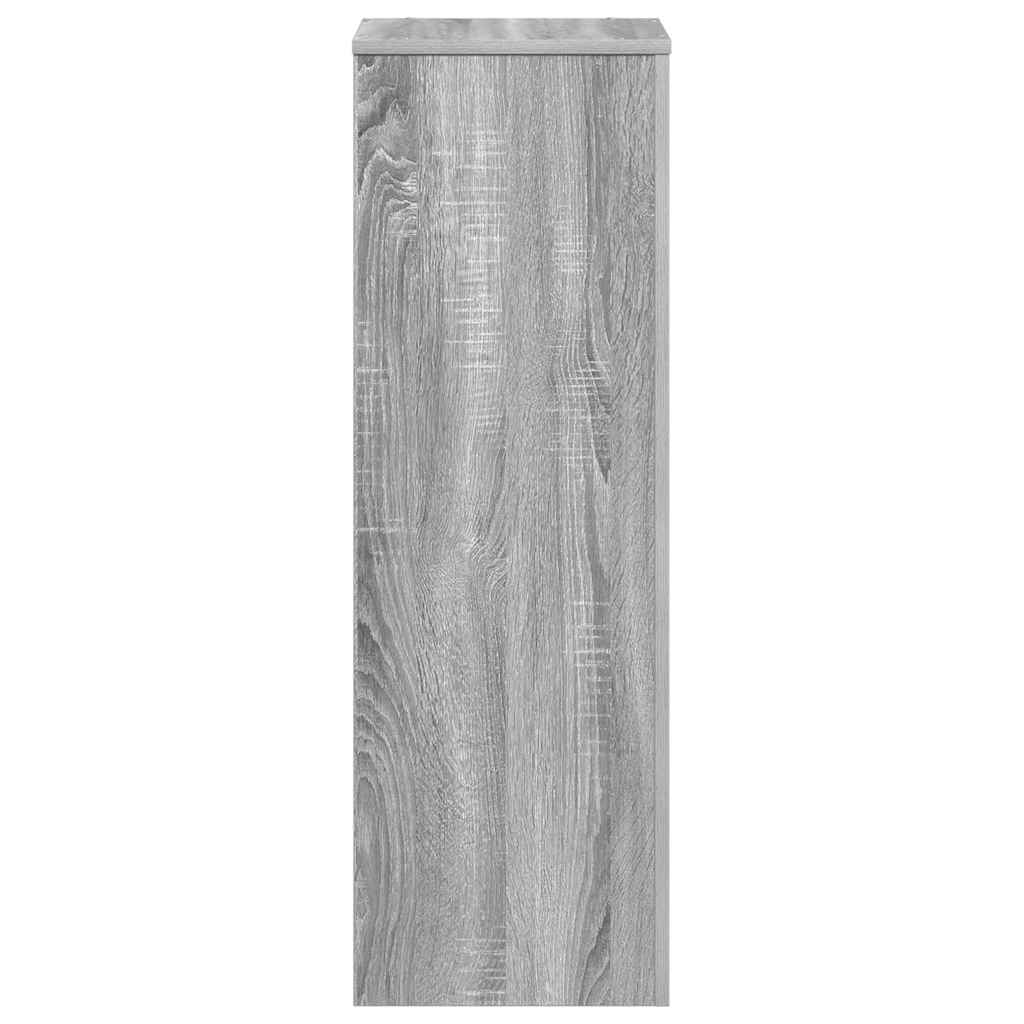 Supporto per Piante Grigio Sonoma 33x33x100 cm in Truciolato