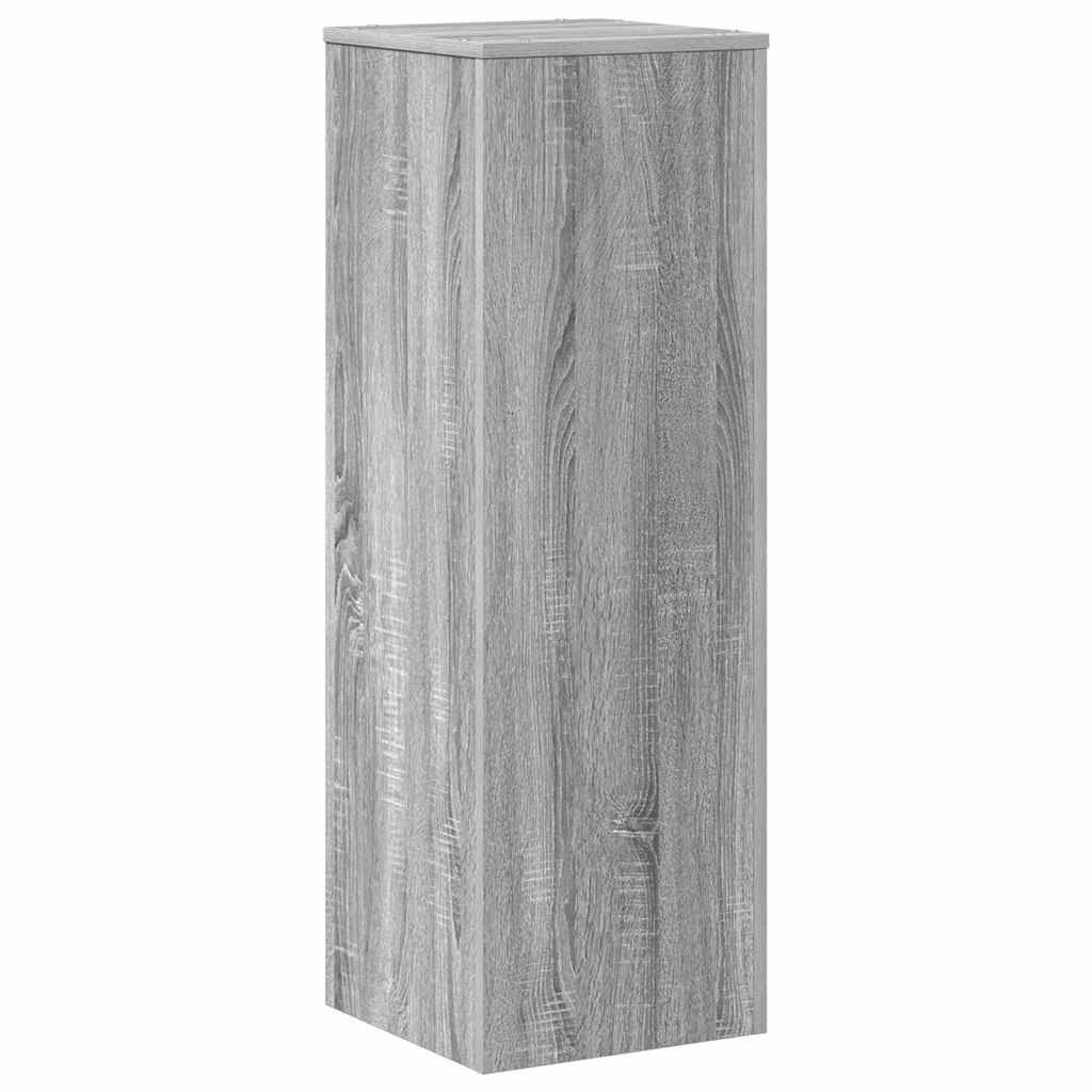 Supporto per Piante Grigio Sonoma 33x33x100 cm in Truciolato