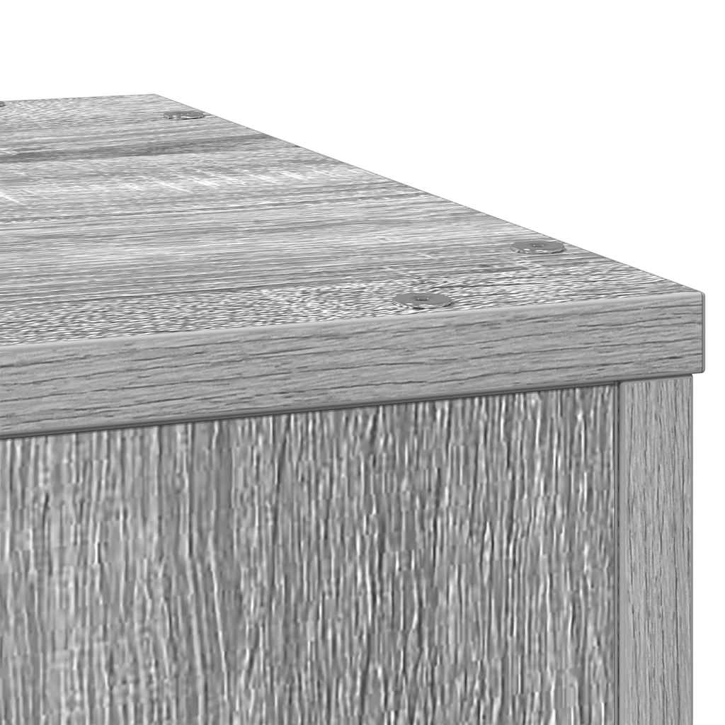 Supporto per Piante Grigio Sonoma 33x33x100 cm in Truciolato