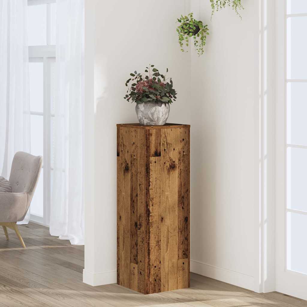 Supporto per Piante Legno Vecchio 33x33x100 cm in Truciolato