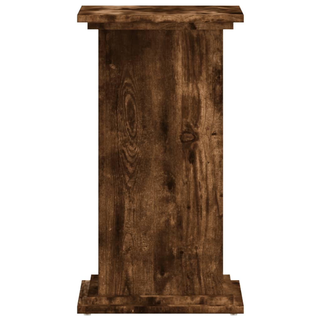 Supporto per Piante Rovere Fumo 33x33x60 cm Legno Multistrato