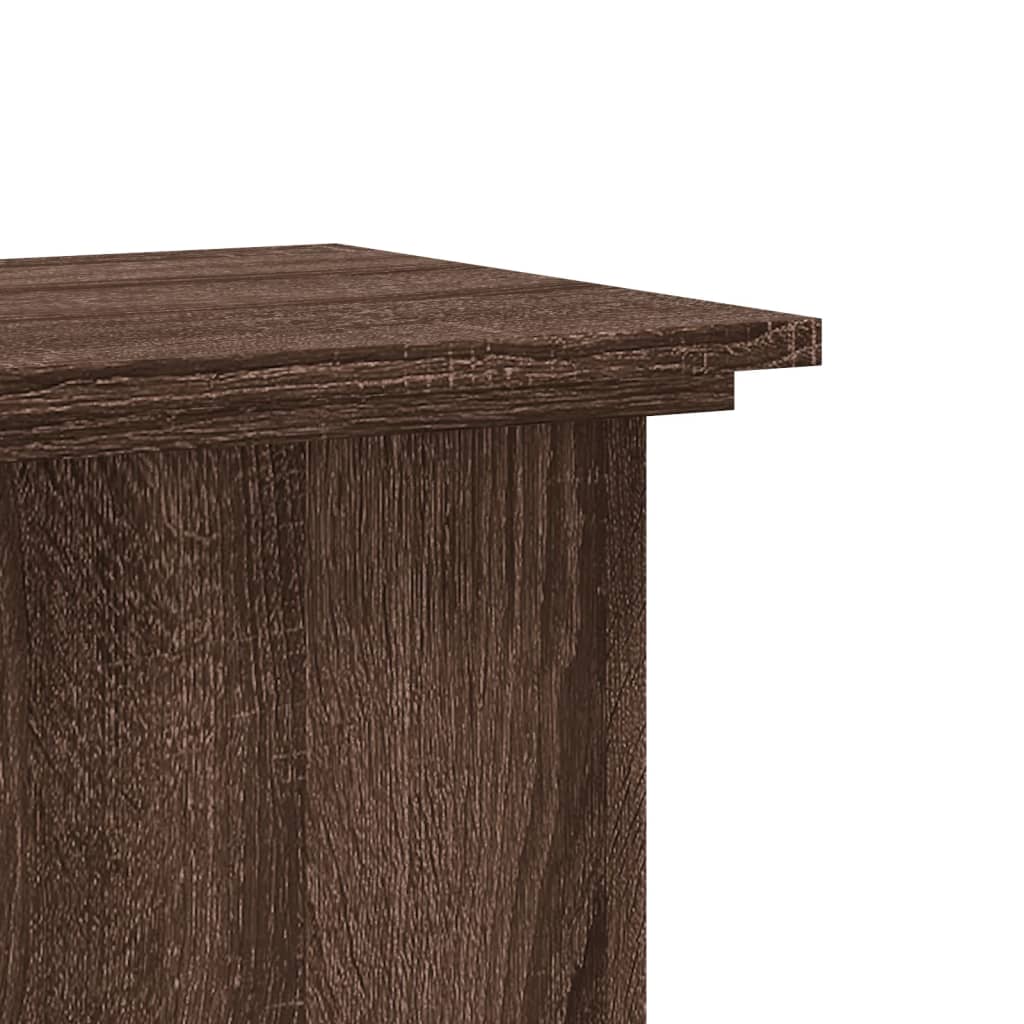 Supporto per Piante Rovere Marrone 33x33x60cm Legno Multistrato