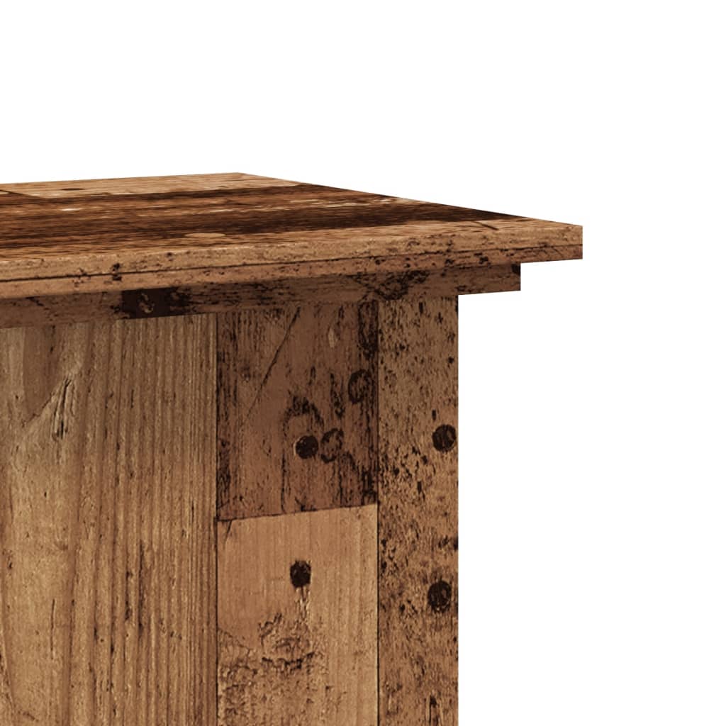 Supporto per Piante Legno Vecchio 33x33x60 cm Legno Multistrato