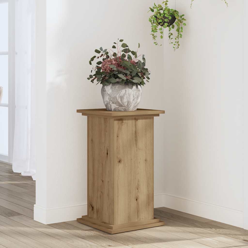 Supporto per Piante Rovere Artigianale 33x33x60 cm Truciolato
