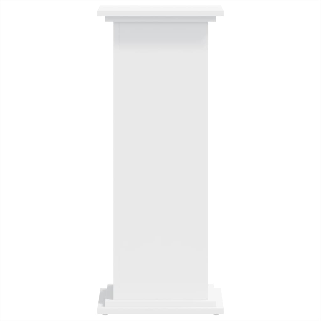 Supporto per Piante Bianco 33x33x80 cm in Legno Multistrato