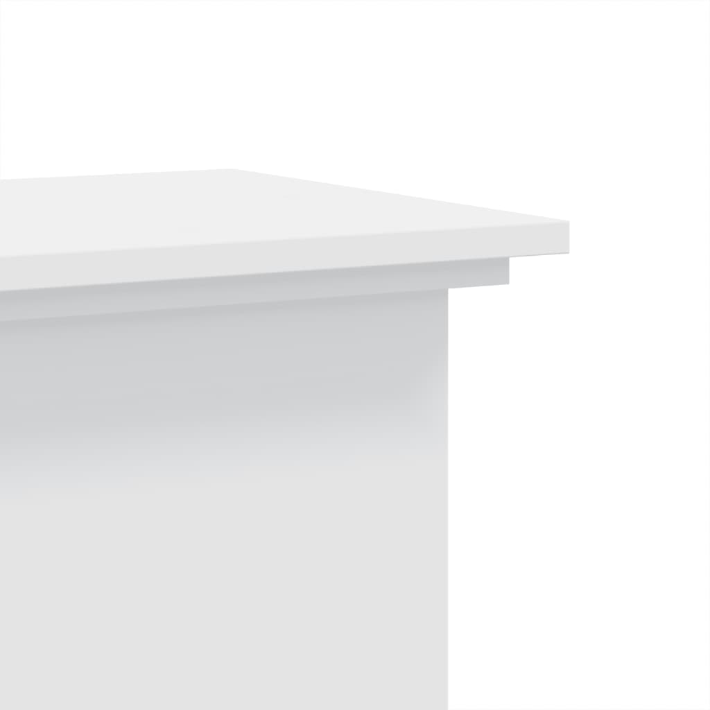Supporto per Piante Bianco 33x33x80 cm in Legno Multistrato