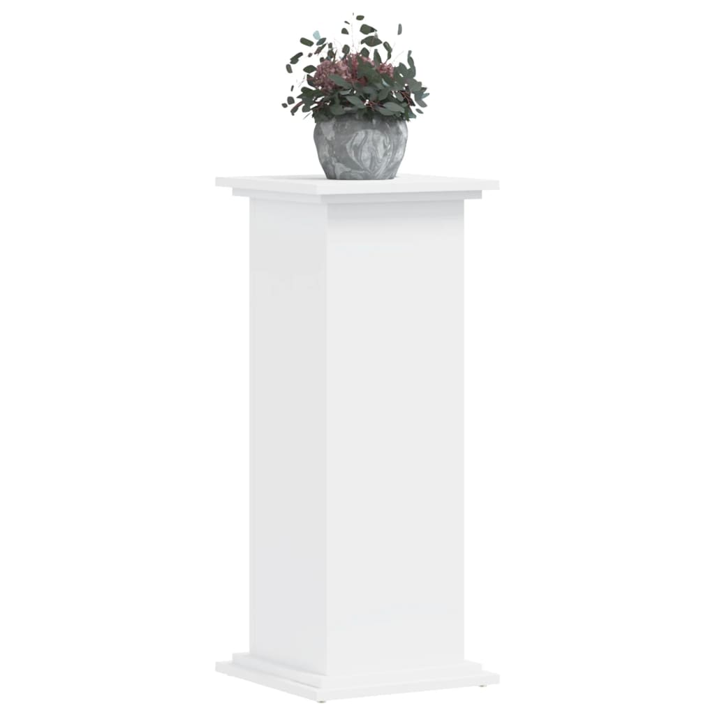 Supporto per Piante Bianco 33x33x80 cm in Legno Multistrato