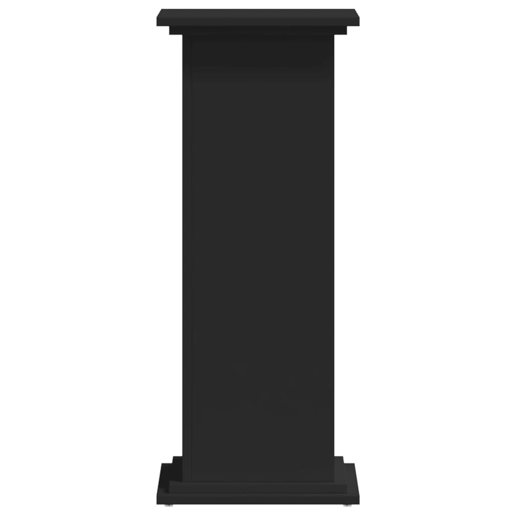 Supporto per Piante Nero 33x33x80 cm in Truciolato
