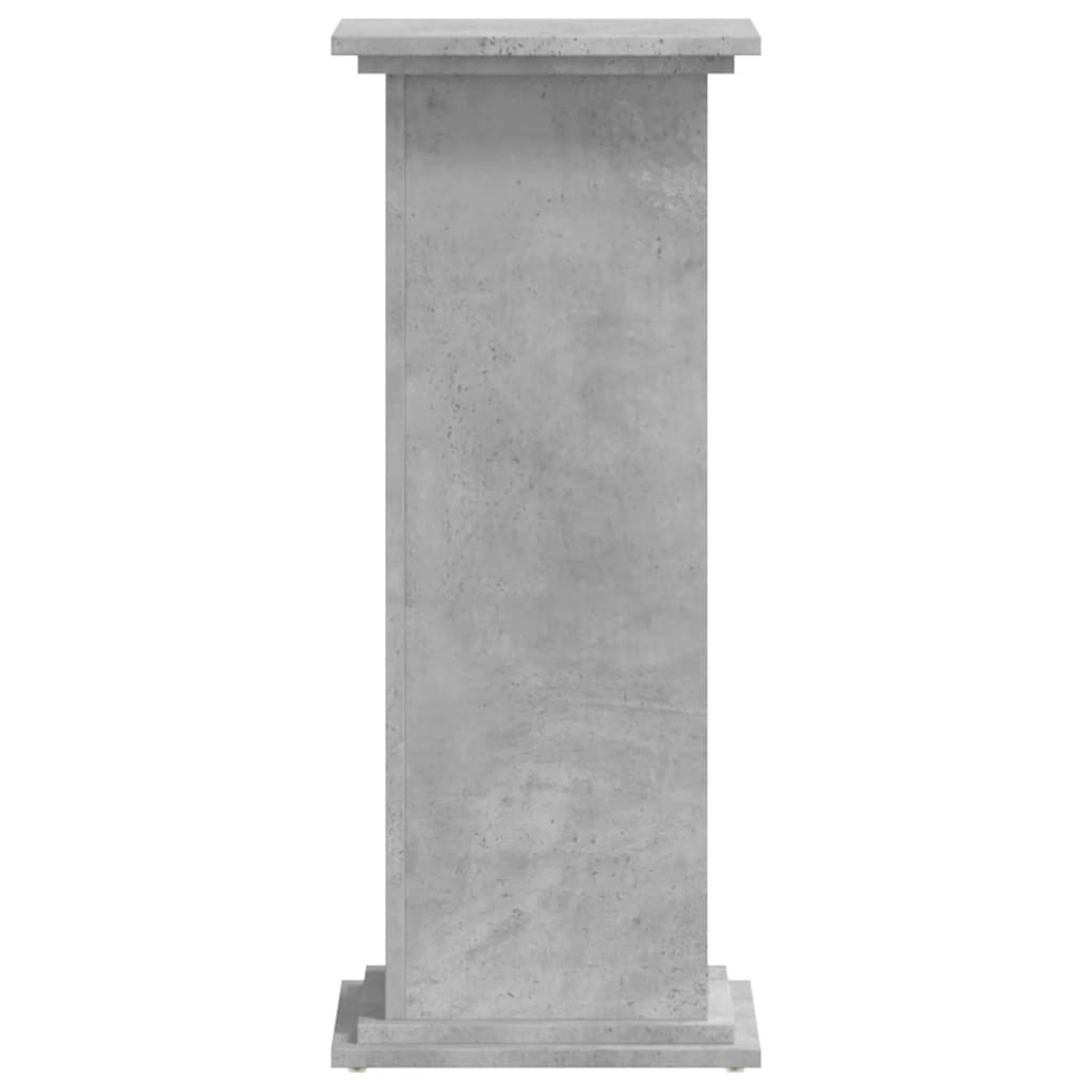 Supporto per Piante Grigio 33x33x80 cm in Legno Multistrato