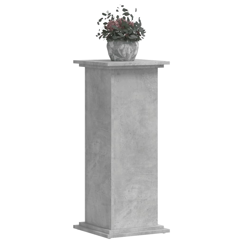 Supporto per Piante Grigio 33x33x80 cm in Legno Multistrato