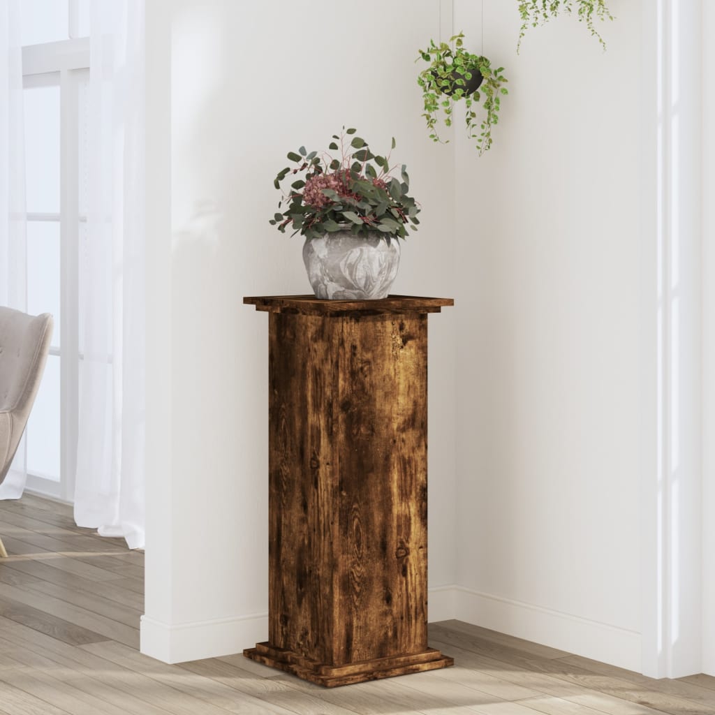 Supporto per piante Rovere Fumo 33 x 33 x 80 cm