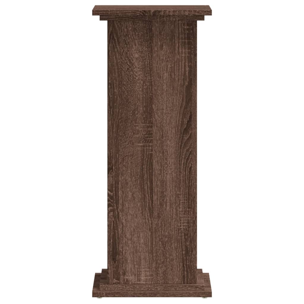 Supporto per Piante Rovere Marrone 33x33x80cm Legno Multistrato