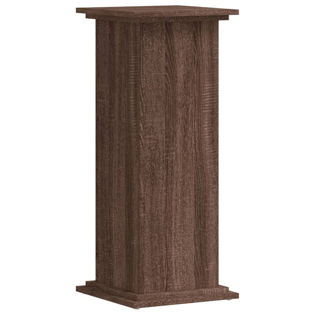 Supporto per Piante Rovere Marrone 33x33x80cm Legno Multistrato