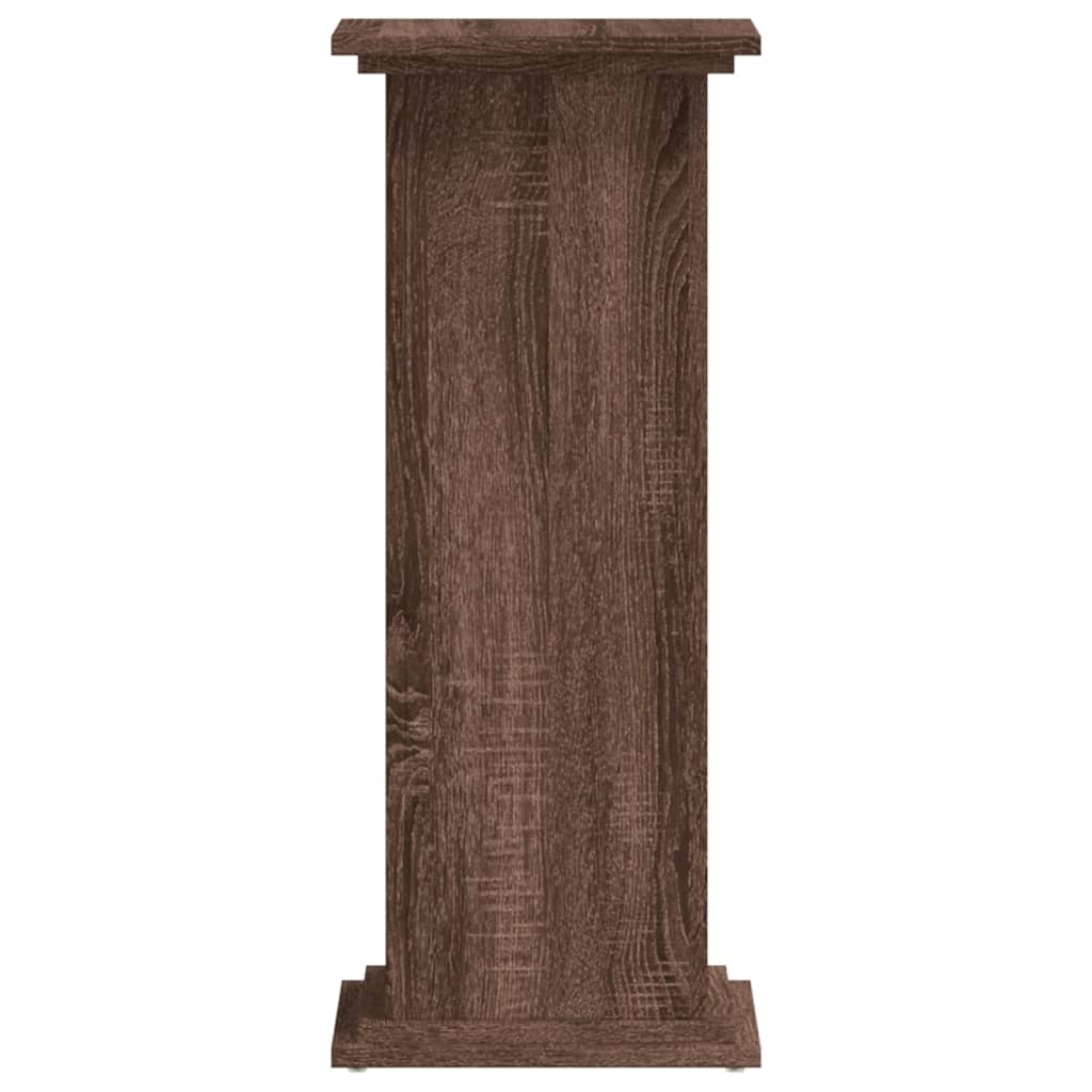 Supporto per Piante Rovere Marrone 33x33x80cm Legno Multistrato